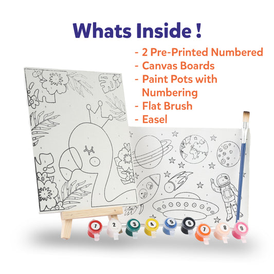 paint by number canvas kit student pack
