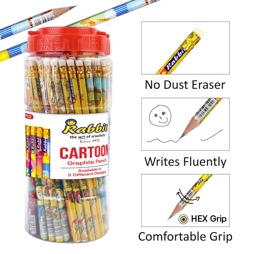 Cartoon picture Hb penci, Extra Dark Pencils (Pack of 100