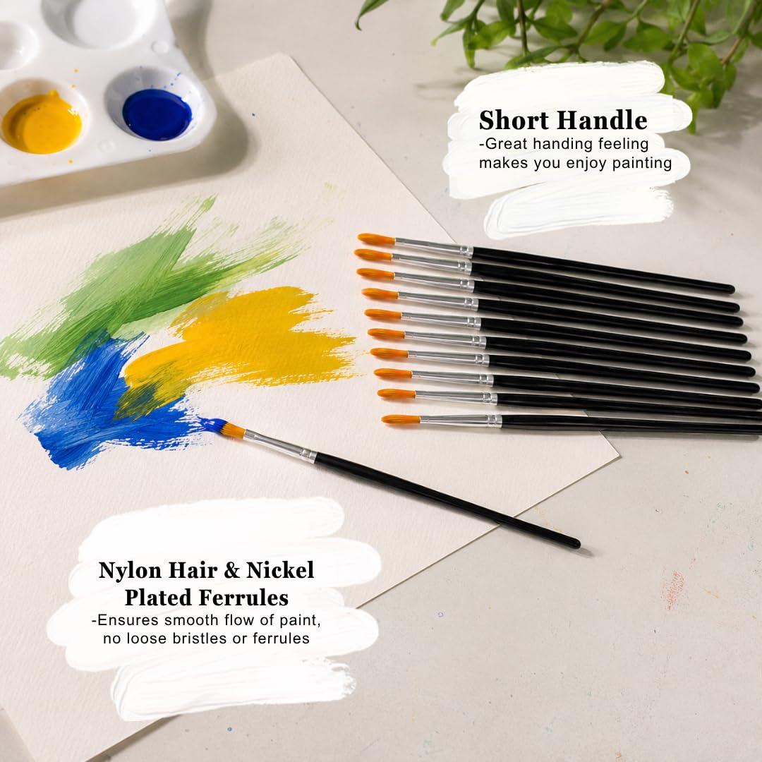 Primary Tempera Paint Set 150ml * 6 + 480 Empty PaintPot & 80 Paint Brushes