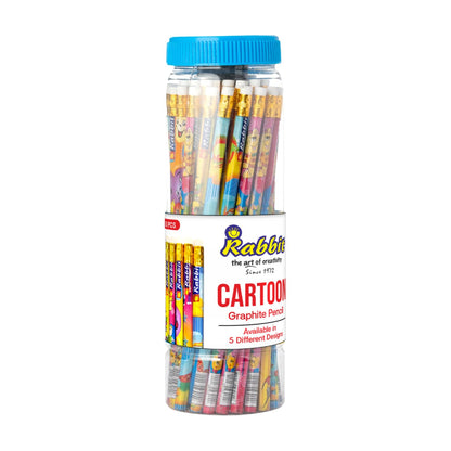 Cartoon Picture Pencils Set of 50 in Jar