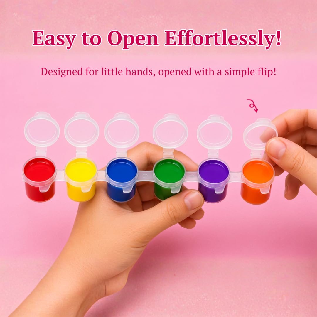 960 Indiviual Pots 3ml Plastic Containers(Pack of 160 Chain Packs)| Refillable Paint Pots