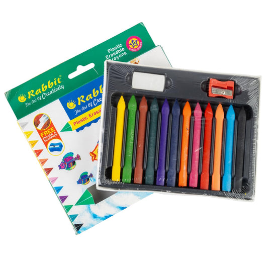 Erasable Plastic Crayons Pack of 2