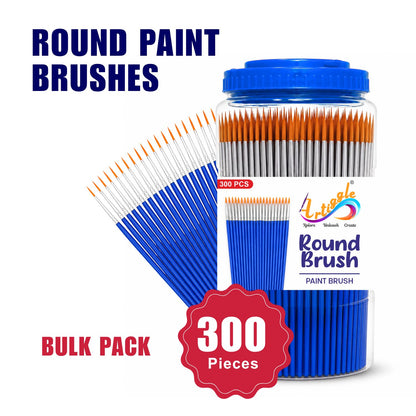 Round Paint Brushes Bulk Pack of 300 | Painting Brush for Tempera