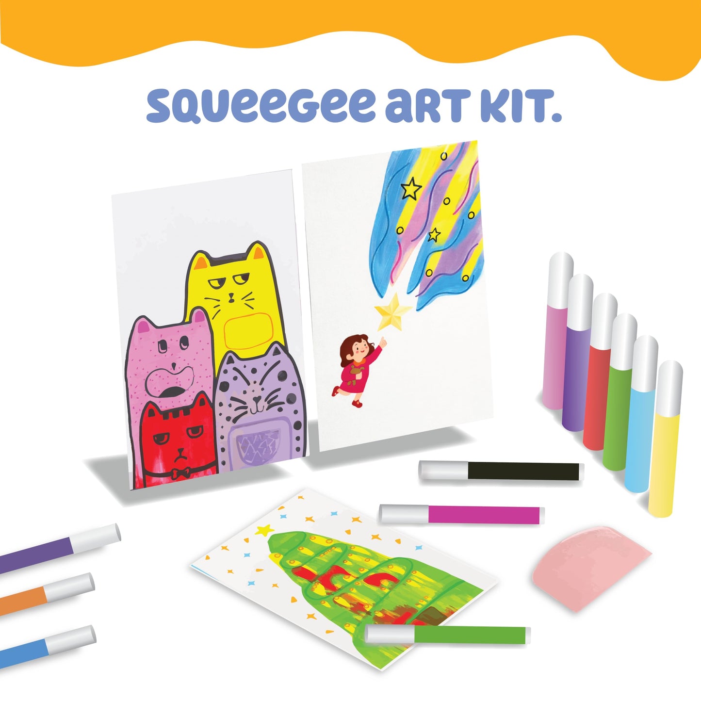 Squeegee & Scratch Art Kit