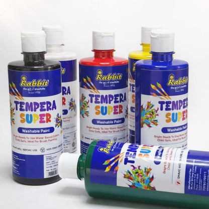 Tempera 500ml Primary Set,6 Colours