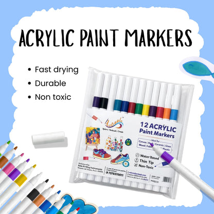 Acrylic Paint Markers - Set of 12