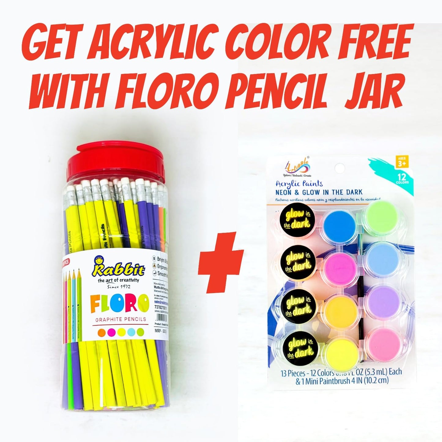 Floro Graphite Hb Pencil , Extra Dark Pencils -Pack Of 100
