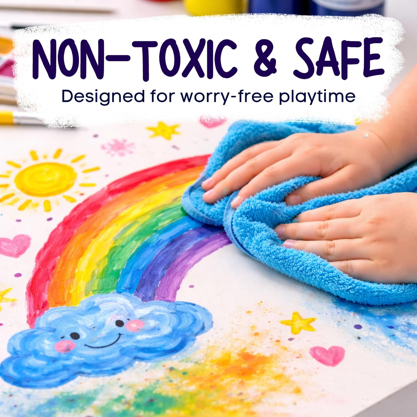 Artiggle Primary & Secondary Tempera 500ml Bottle Set(12 bottles)| Non-toxic