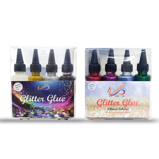 Glitter Glue Non-Toxic (Combo-pack of 8 bottle)