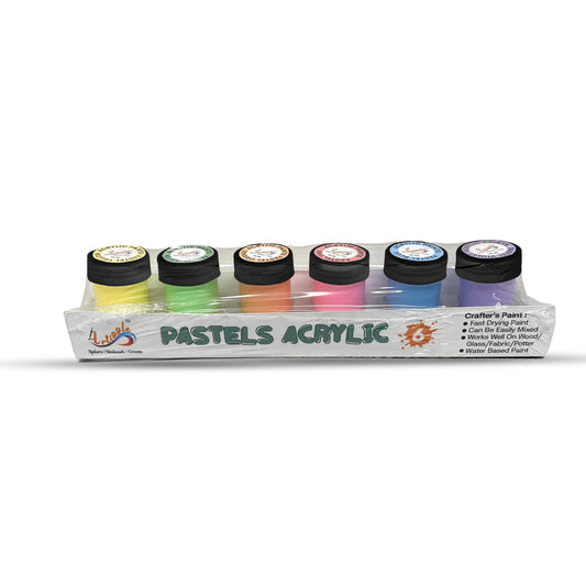 Acrylic  Pastel Colours | 6 Colours x 20 ml (Pastel)