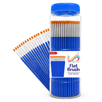 Artiggle Flat Paint Brushes Bulk Pack of 100 | Painting Brush for Painting
