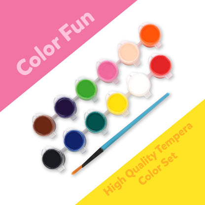 Tempera Paint Set 12 Colours 36ml Each