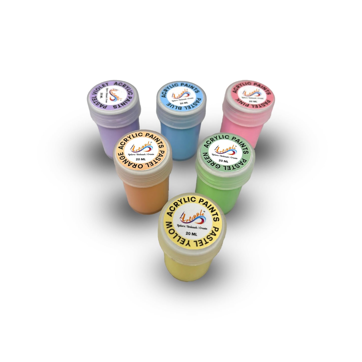 Acrylic  Pastel Colours | 6 Colours x 20 ml (Pastel)