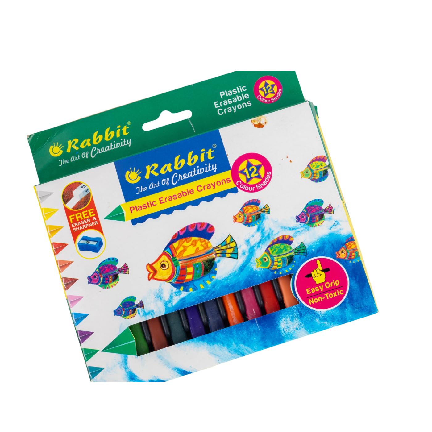 Erasable Plastic Crayons Pack of 2