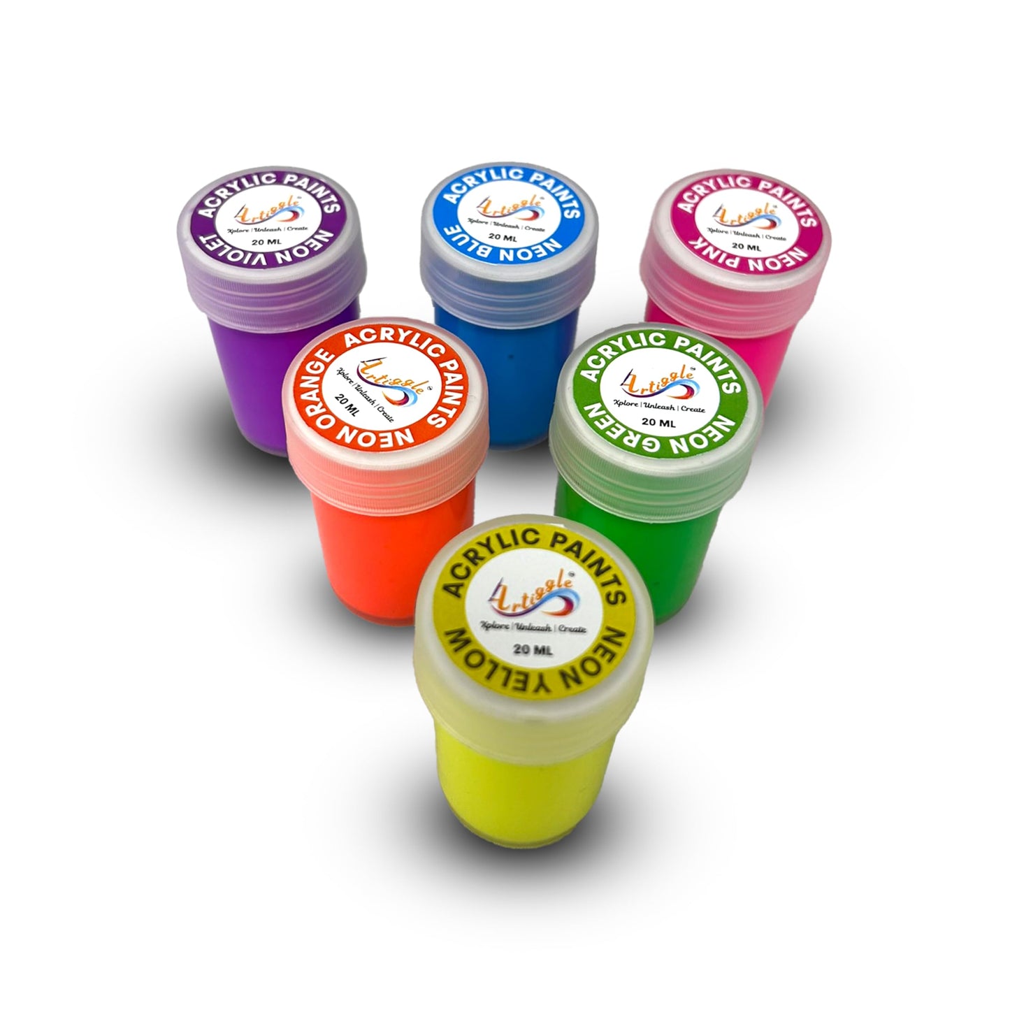Acrylic Neon  Colours | 6 Colours x 20 ml (Neon)