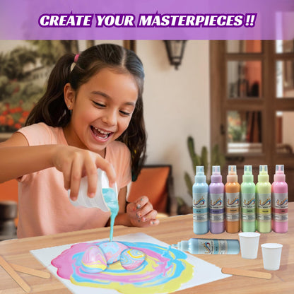 Fluid Rock Art Kit | DIY Fluid Pour Painting Kit