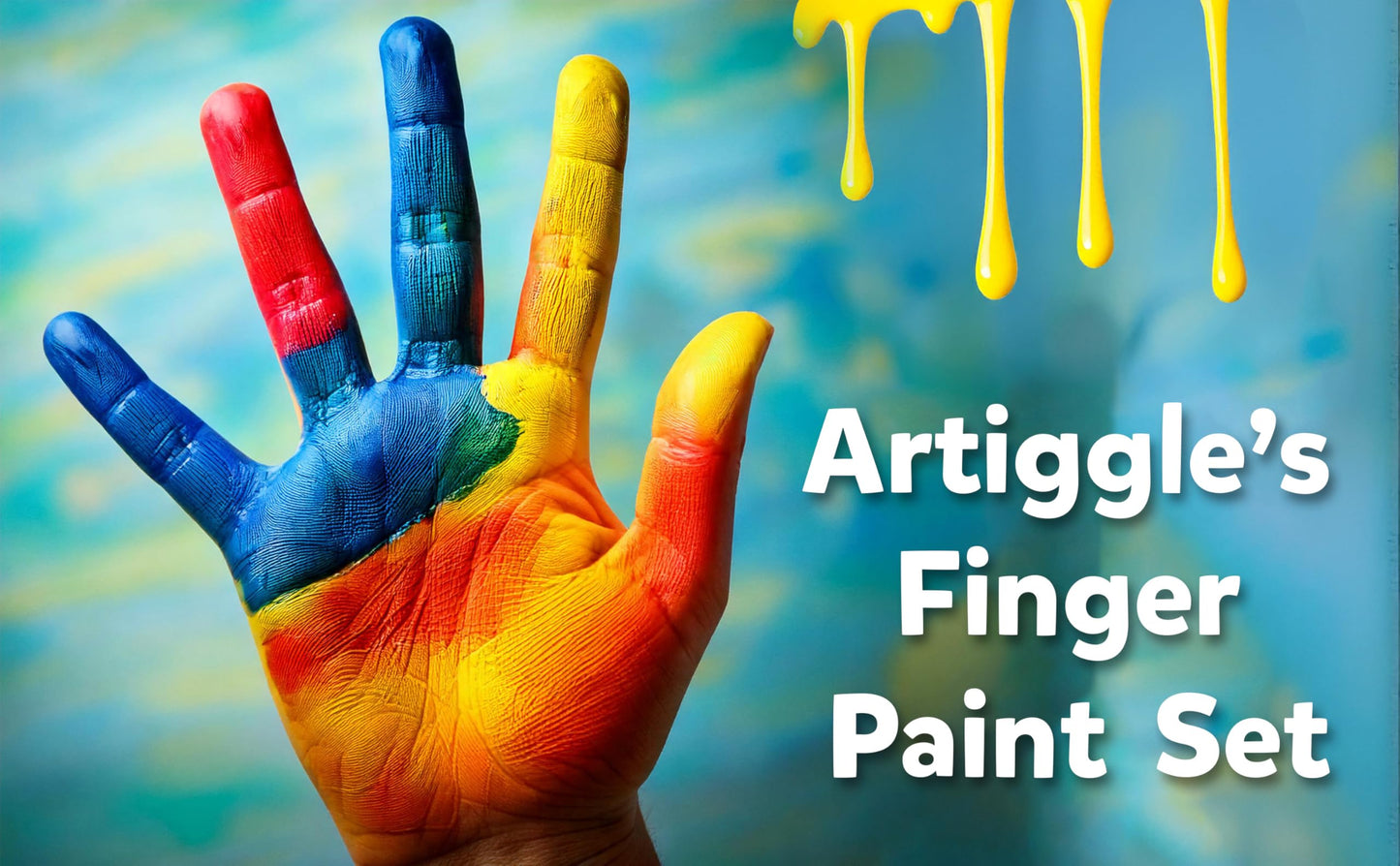 Finger Paints | Pack Of 4 Vibrant Colours ,25ml each