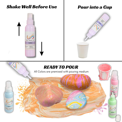 Fluid Rock Art Kit | DIY Fluid Pour Painting Kit