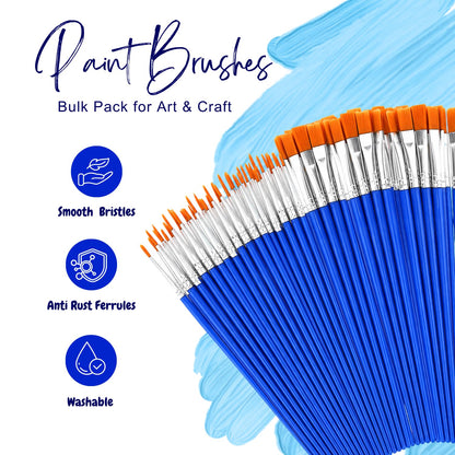 Round Paint Brushes Bulk Pack of 300 | Painting Brush for Tempera