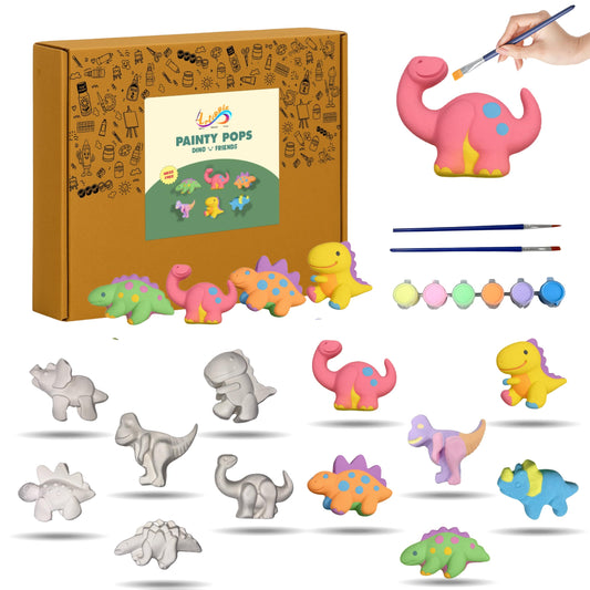 PaintyPOPs DIY Mould Ceramic Painting Kit (Dino & Friends)