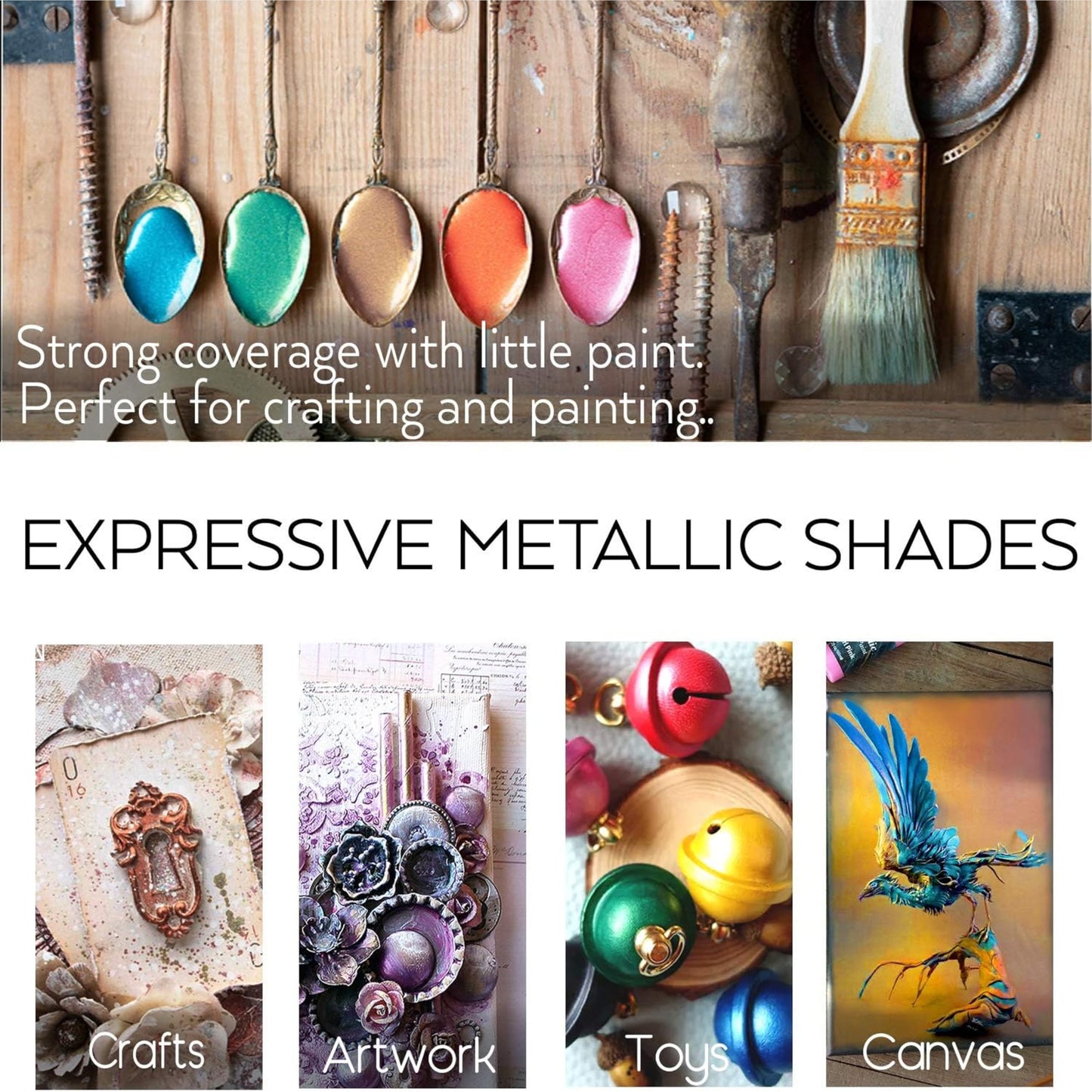 Acrylic Colours | 6 Colours x 20 ml(Pearl Color