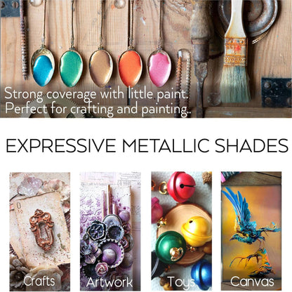 Acrylic Colours | 6 Colours x 20 ml(Pearl Color