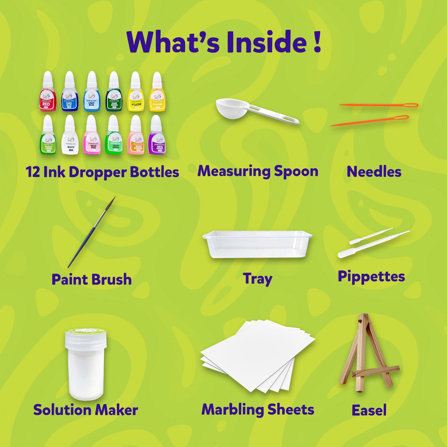 what's inside marbling kit