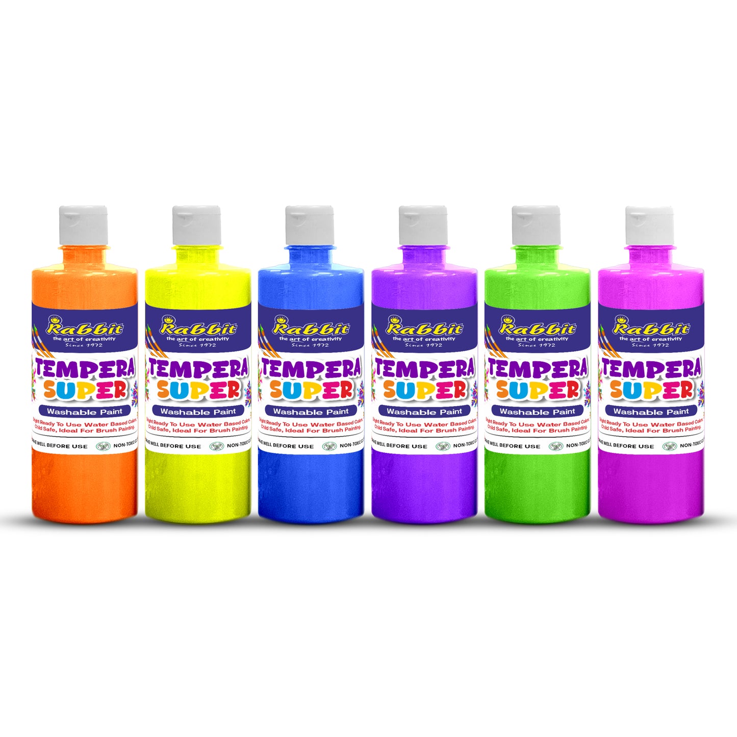 neon tempera paint set