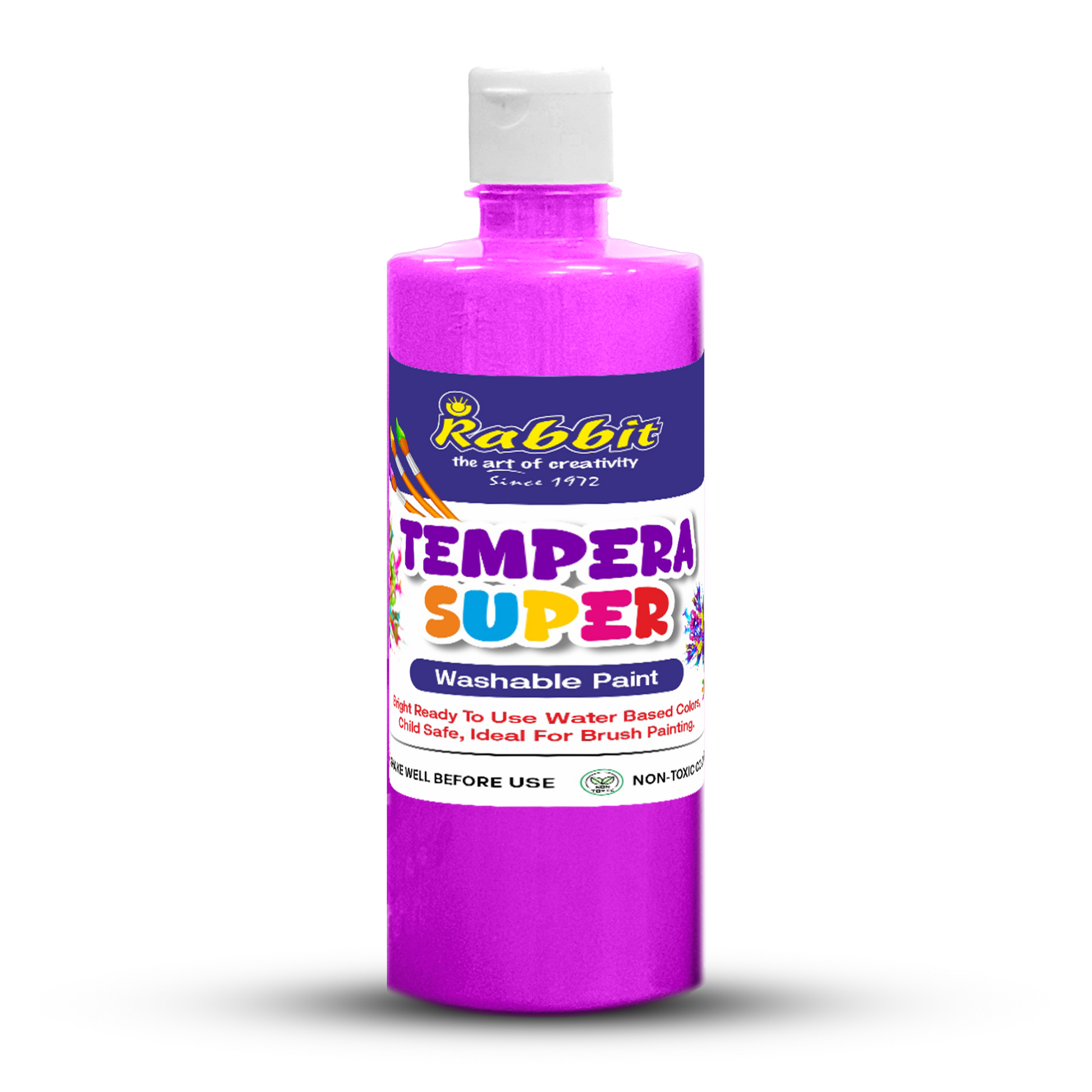 pink neon tempera colours