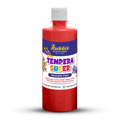 red primary tempera colours