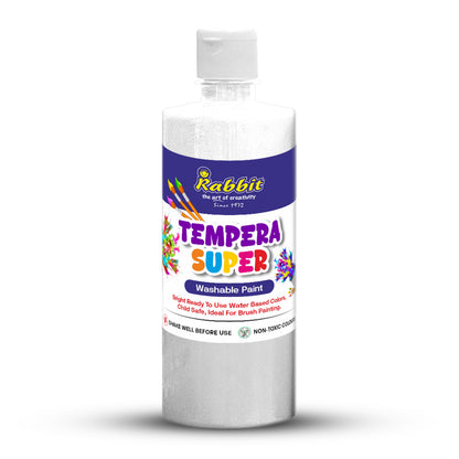 white primary tempera colours