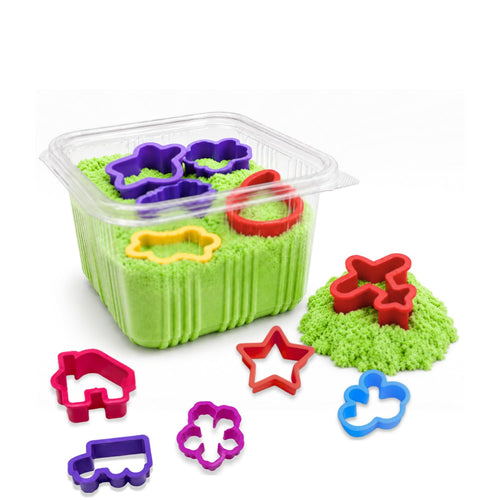 4 Pack of 450 Grams Box Pack Wonder Sand|Kinetic Magic Space Sand (Green,Blue,Orange,Pink)