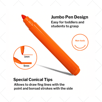Water Based Bold Acrylic Marker Pens – Pack of 8 Bold Tip