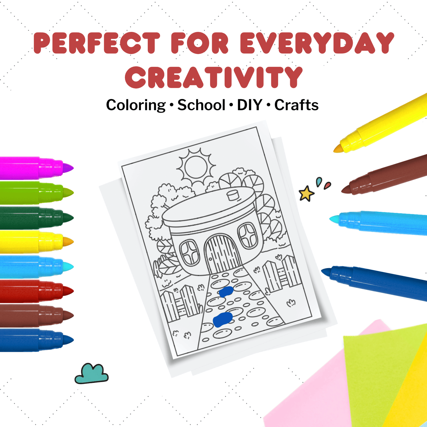 Water Based Bold Acrylic Marker Pens – Pack of 8 Bold Tip