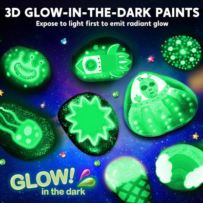 Acrylic Glow in Dark Colours | 6 Colours x 20 ml | Artiggle